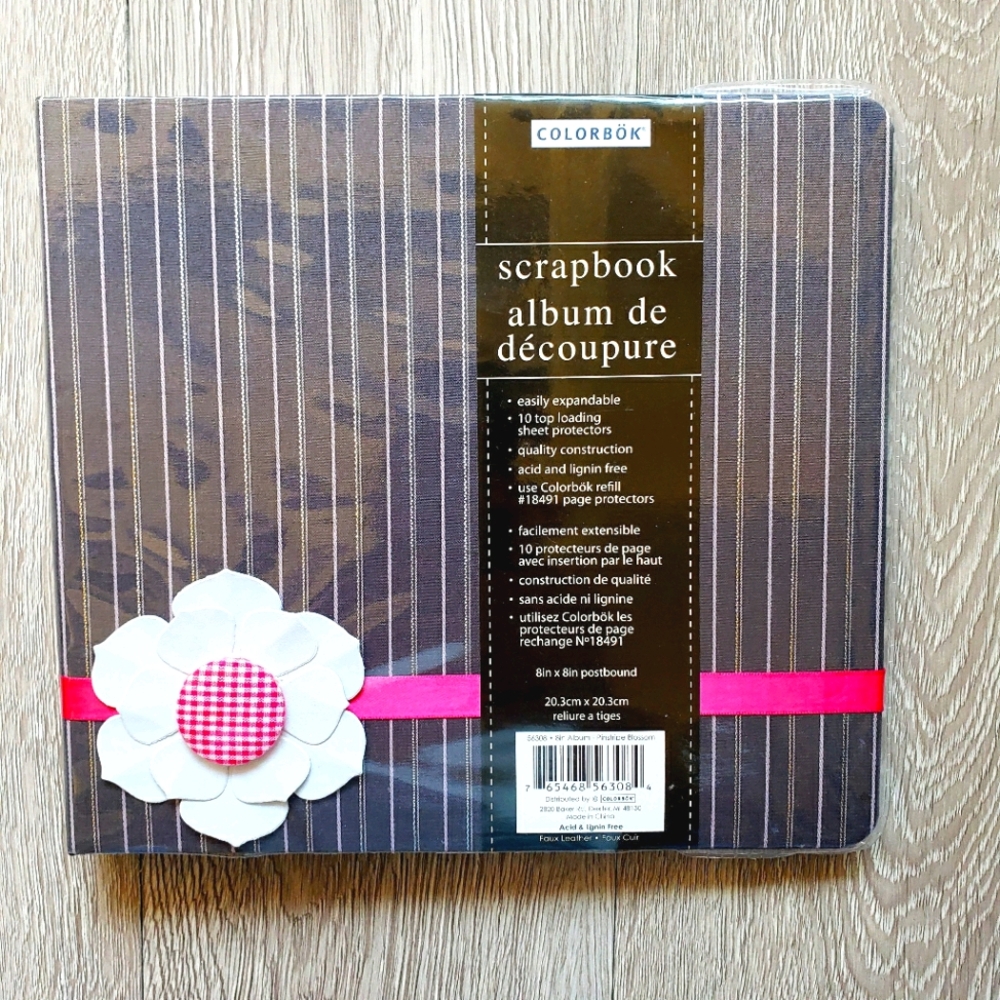 NWT 8 x 8 Colorbok crafts photo album scrapbook gift birthday pink flower Spring